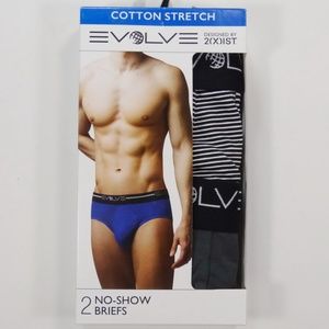 NIP Evolve 2(X)ist COTTON Men's No Show Briefs M